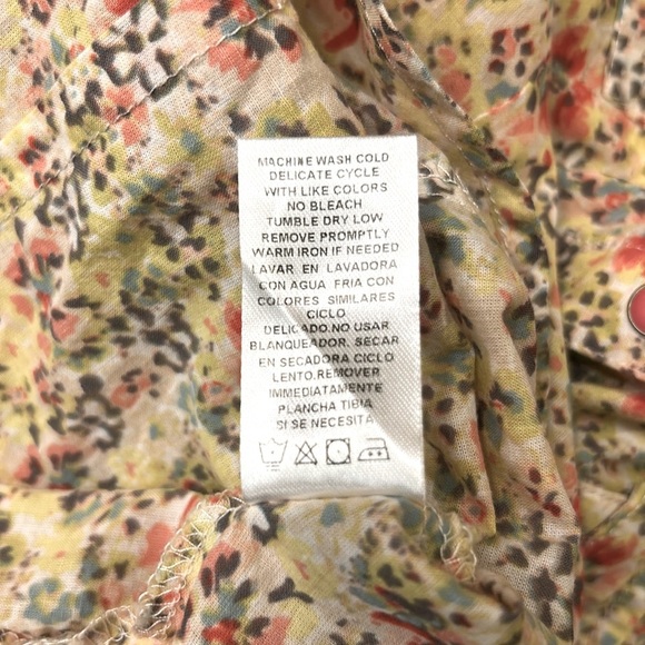 Roper Floral Long Sleeve Snap Front Fitted Top Size XS - Picture 10 of 12